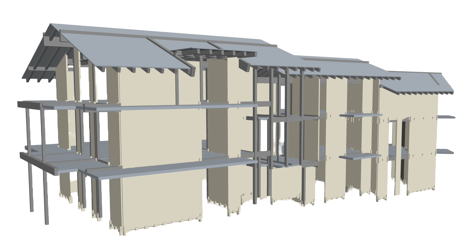3D модель дома из CLT